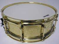 ddrum 5x14 Carmine Appice Brass Signature Snare Drum Gold Hardware 