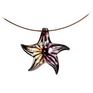  Handcrafted Glass Starfish Wire Choker Necklace Jewelry