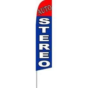  Auto Stereo Red/Blue Extra Wide Swooper Feather Business 
