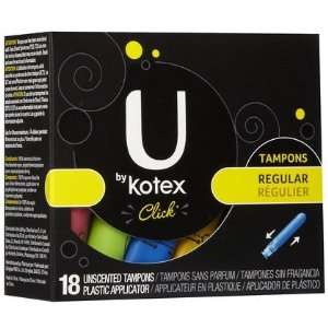  U by Kotex Click Regular Absorbency Tampons 18 ct, 2 ct 