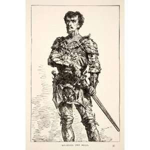  1903 Print Charles Bold Portrait Costume Armor Sword Rash 