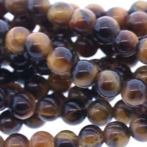Tiger Eye  Ball Plain   5mm Diameter, Sold by 16 Inch Strand with 