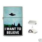 files ufo i want to believe flip top lighter