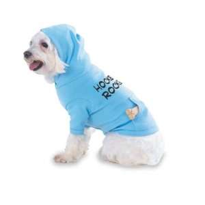 Hockey Rocks Hooded (Hoody) T Shirt with pocket for your Dog or Cat 