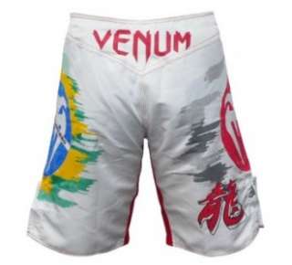 VENUM MACHIDA UFC 129 DRAGON FIGHT SHORTS WHITE L 34/35  