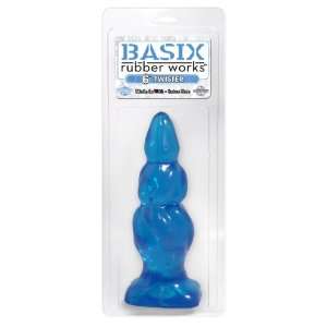  Basix Rubber Works 6 Inch Twister Dong, Blue: Pipedreams 