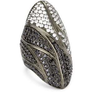   Joanna Laura Constantine Micro Pave Long Finger Ring, Size 6 Jewelry