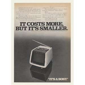 1974 Sony Model 750 Portable TV Television Print Ad (43071 