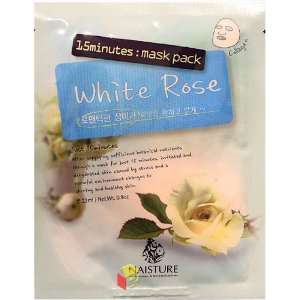 Naisture 15 Min. Collagen Essence Facial Mask Sheet Pack   White Rose 