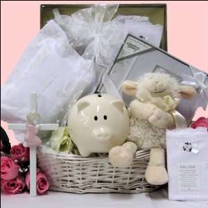 Bless This Baby ~ Girl Baby Christening Baptism Gift Basket  