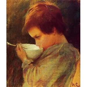   painting name: Child Drinking Milk, By Cassatt Mary  Home & Kitchen