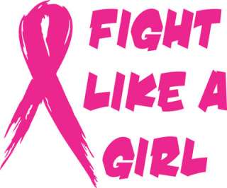 Fight Like a Girl Support Breast Cancer Awareness PINK Ribbon 5x6 