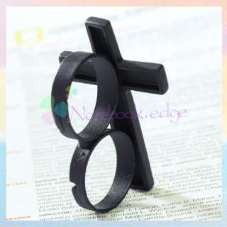 Adjustable Cross Two Double Finger Ring Tree of Life N1  