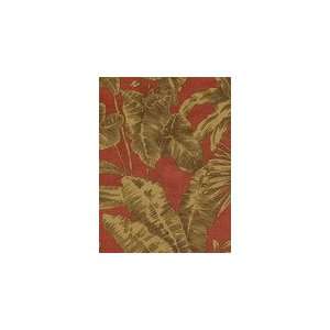  Toucan Toile Red and Brown Wallpaper in Olive Grove