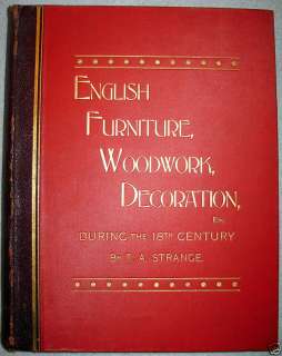 ENGLISH Furniture decoration 17 19th c RARE ART BOOK  