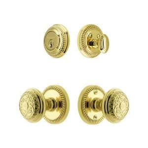   Entry Set with Windsor Knobs Keyed Alike in PVD with 2 3/8 Backset