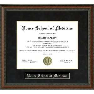  Ponce School of Medicine (PSM) Diploma Frame Sports 