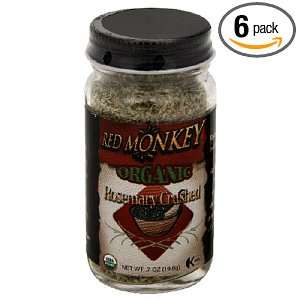 Red Monkey Organic Rosemary Crushed, .7 Ounce Net Weight (Pack of 6 