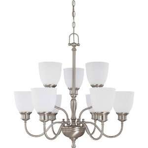  Nuvo 60/2779 Bella 9 Light Chandeliers in Brushed Nickel 