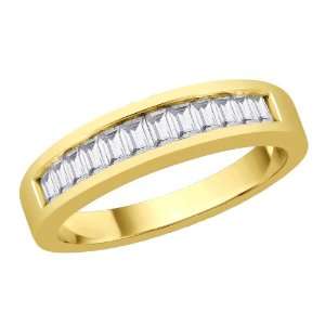   Gold 1/2 ct. Baguette Cut Diamond Wedding Band Katarina Jewelry