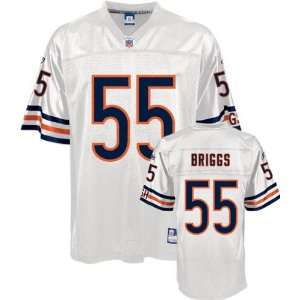 Lance Briggs Youth Jersey: Reebok White Replica #55 Chicago Bears 