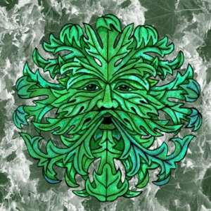  Green Man Gaze Sticker: Arts, Crafts & Sewing