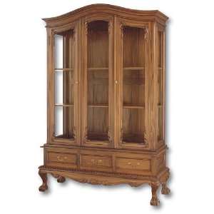 Chippendale Three Door China Hutch 