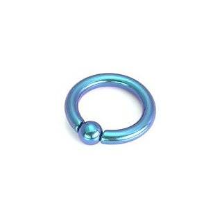  8g Titanium Captive SNAP FIT Ring Titanium Ball 8g 11mm~7 