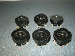 SIX VINTAGE WESTERN ELECTRIC 144B TUBE SOCKET FOR 310A TUBE  