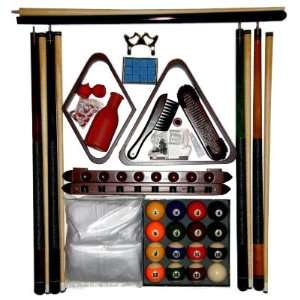   Pool Table Accessory Kit W/ Art Number Style Balls: Sports & Outdoors