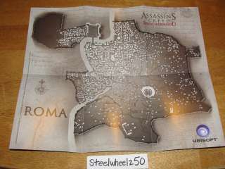 Assassins Creed Brotherhood Rome Map Poster Roma RARE  