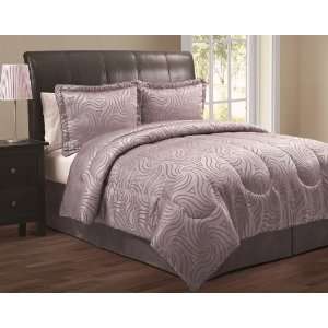  4Pcs King Trista Jacquard Comforter Bedding Set: Home 