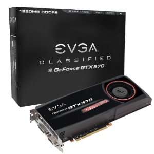  EVGA GeForce GTX 570 Classified 1280 MB GDDR5 PCI Express 
