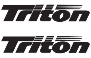 Pair of Triton Boat Vinyl Decals Stickers  