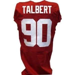  Talbert #90 Alabama 2009 2010 Game Used Crimson Football 