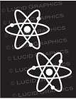 Atom Symbols Atomic Warning Hazard Vinyl Decals Stickers Science 