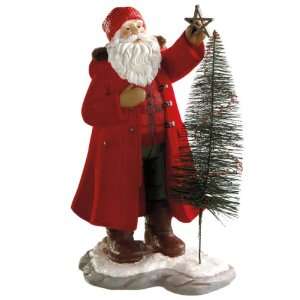  Mountain Man Santa with Twig Tree Table Top Figurine 18.75 