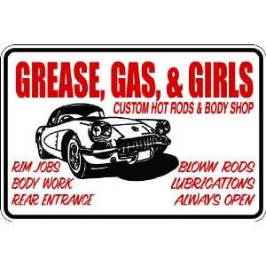 Misc97) Grease Gas Girls Mechanic Auto Repair Shop Humorous Novelty 