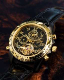 Konigswerk Mens Automatic Trieste Gold Calendar Watch  