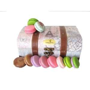 Leilalove (French Macaron), 18 Quantities Ten Flavors, French Suitcase 