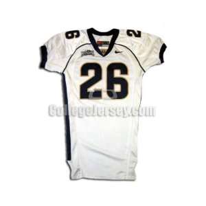    White No. 26 Game Used BYU Nike Football Jersey