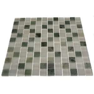  Loft Ming White 1X1 Marble & Glass Tile: Home Improvement