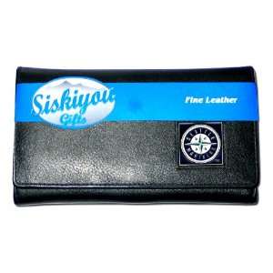  MLB Seattle Mariners Womens Leather Wallet: Sports 