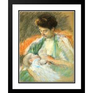  Cassatt, Mary, 28x36 Framed and Double Matted Mother Rose 
