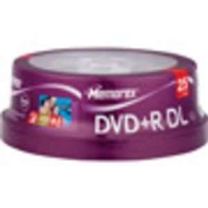   Double Layer Write Once dvd+R   25 Disc Spindle Case Pack 1   499294
