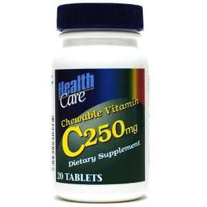  Health Care Chewable Vitamin C 250 MG Case Pack 24: Sports & Outdoors