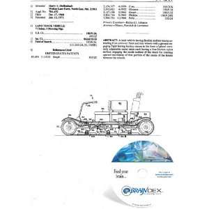  NEW Patent CD for LAND TRACK VEHICLE 