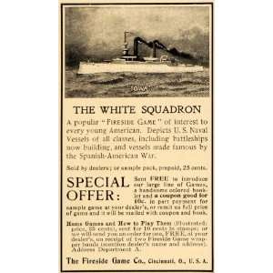  1899 Ad Fireside Game U. S. Navy Iowa Battleship Price 