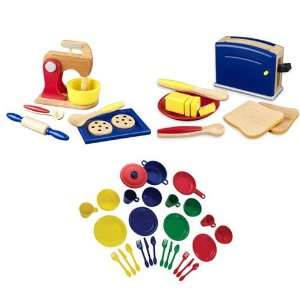  Kitchen Primary Play Food Set: Toys & Games