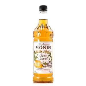 Monin Flavored Syrup, Crème Caramel, 33.8 Ounce Plastic Bottle (1 